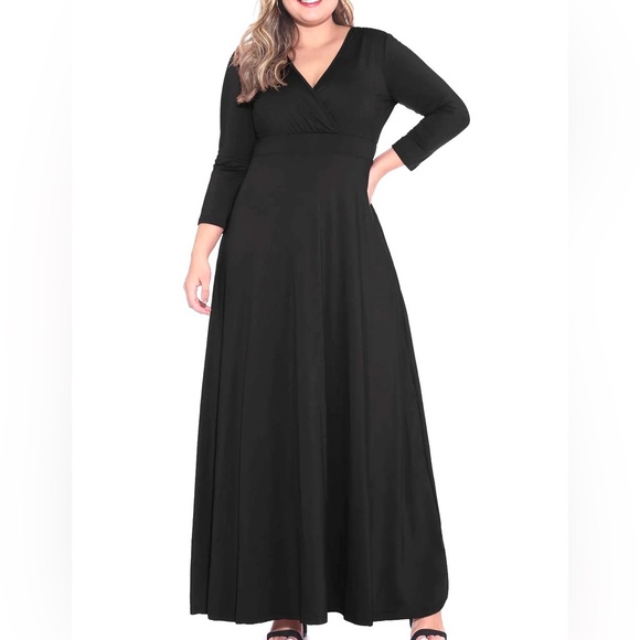 Poseshe Dresses & Skirts - NWT black stretch knit Poseshe maxi dress L